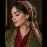 گوشواره گلدوزی مدل باغِ رویا