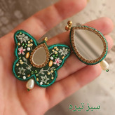 گوشواره دست دوزگلدوزی مدل پروانه خیال