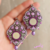 گوشواره گلدوزی مدل ترنُم
