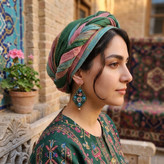 گوشواره دست دوزگلدوزی مدل پَرگُشا